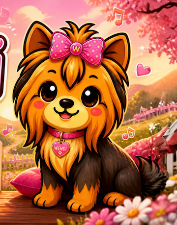 Wendi The Yorkie hero card
