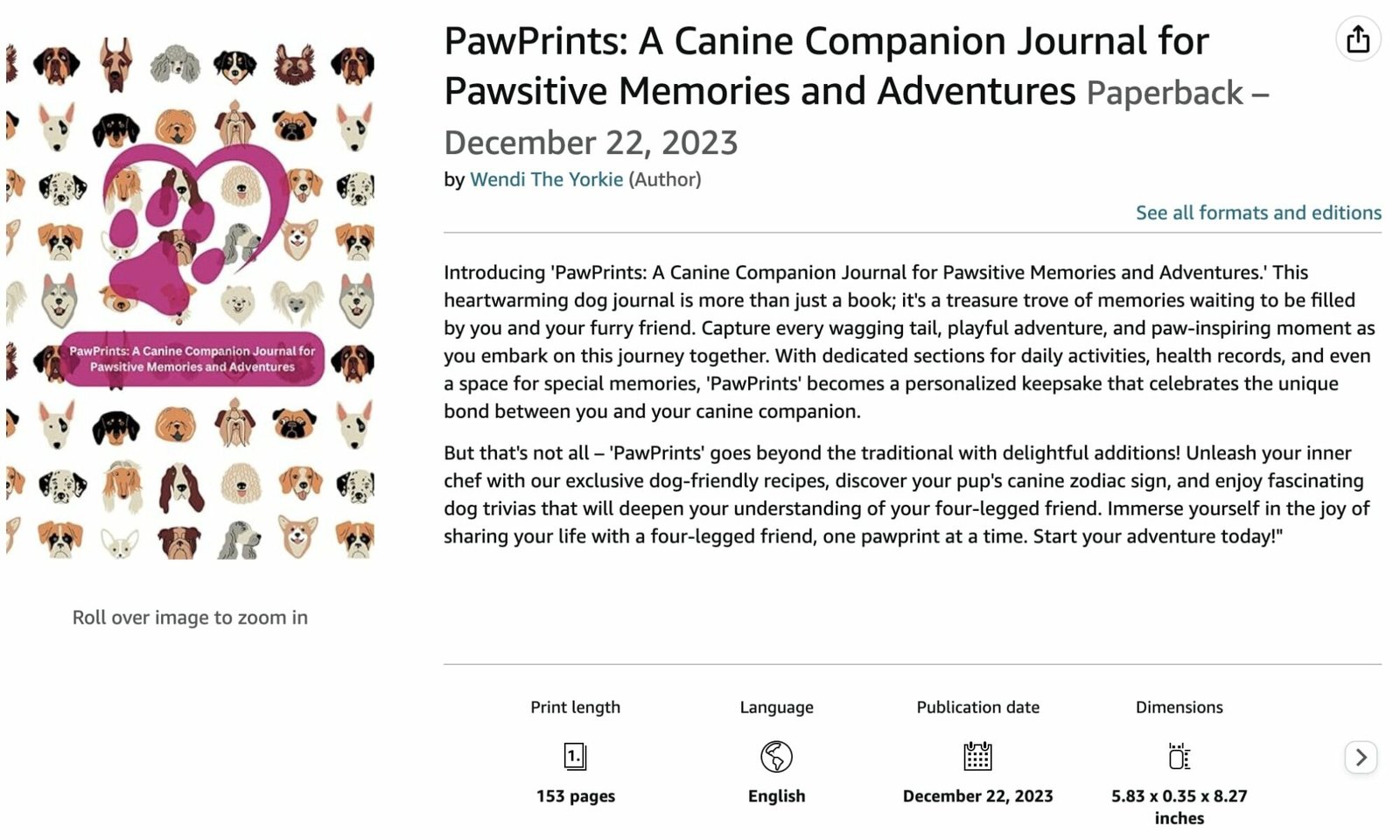 PawPrints Dog Journal